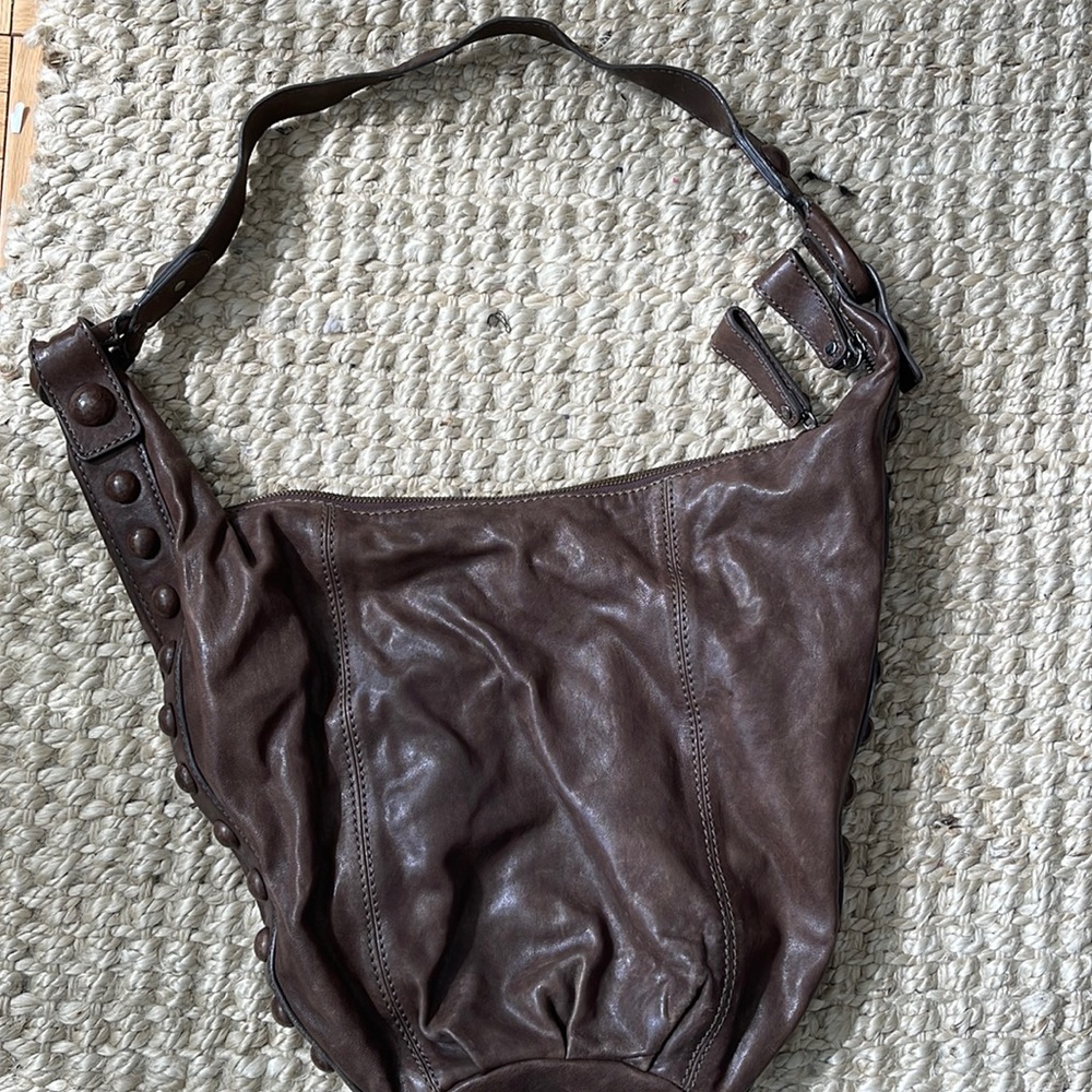 Michele leather studded Hobo